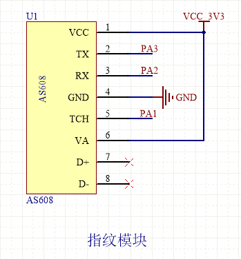 指纹模块-AS608 2 - 斯塔克电子