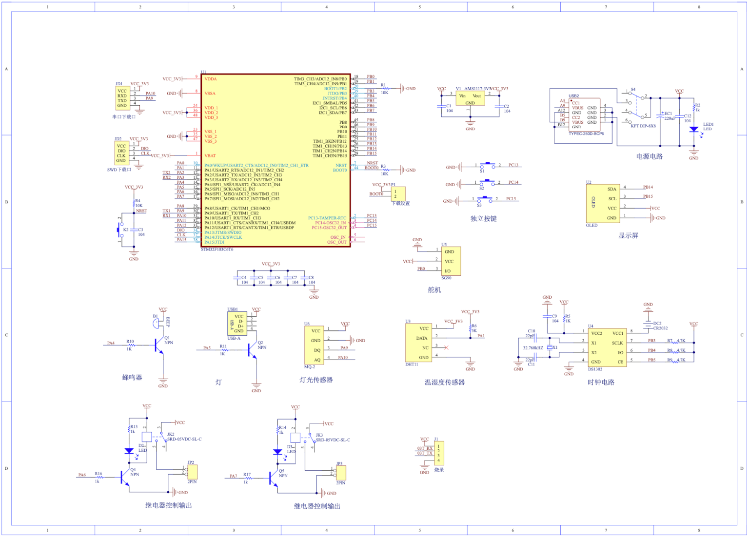 基于 STM32 单片机的智能衣柜-仿真设计 9 - 斯塔克电子