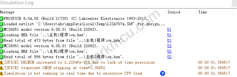 Proteus 仿真遇到 Simulation is not running in real... 的解决办法 1 - 斯塔克电子