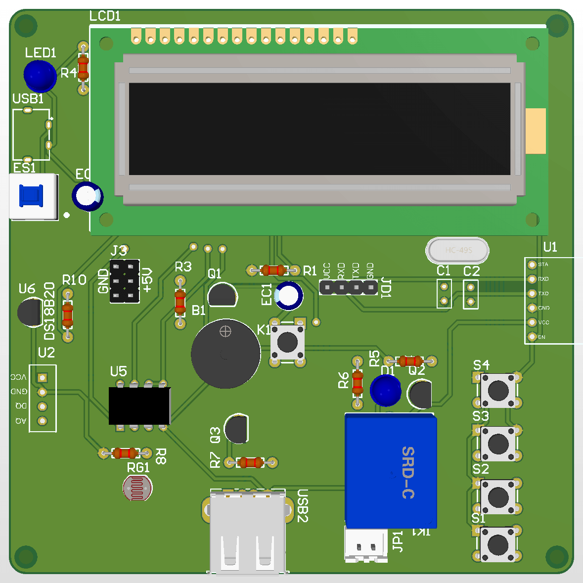 【实物设计】基于51单片机的智能花盆设计
