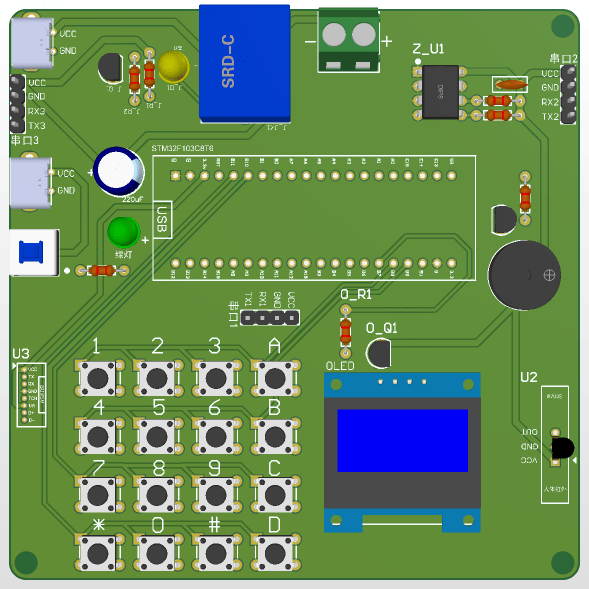 【实物资料】基于STM32单片机的指纹密码锁